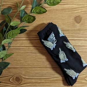 UNIF Middle Finger Prayer Hands Socks NWT